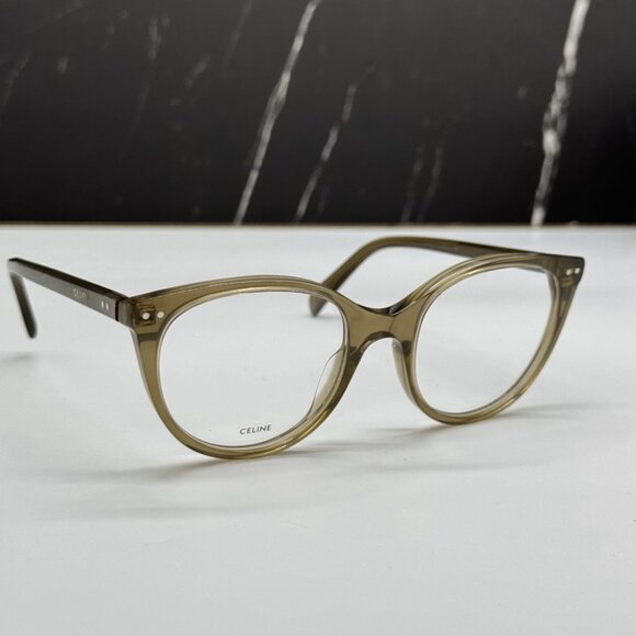 NEW CL50068I 093 CELINE WOMEN CAT EYE EYEGLASSES  KHAKI EYEWEAR CELINE - Picture 1 of 11